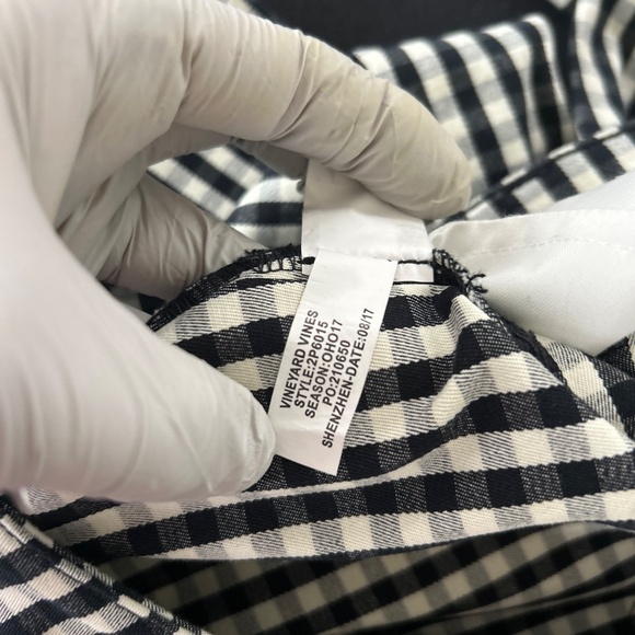 NWT Vineyard Vines Jet Black Gingham 5 pocket pants sz 10 - Picture 9 of 9